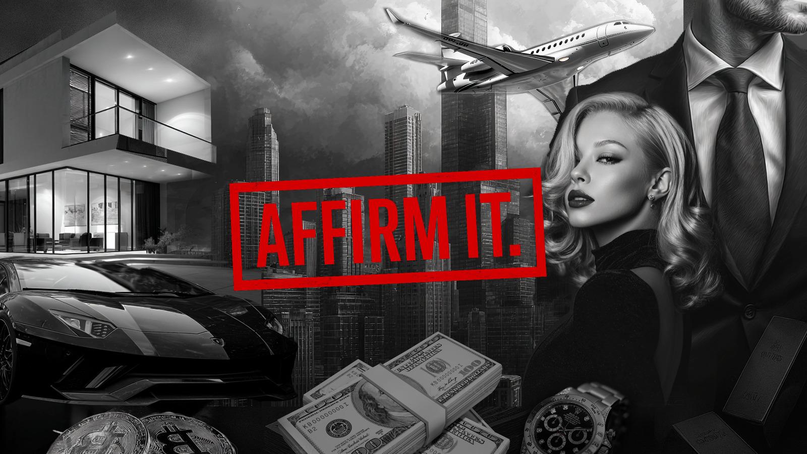 AFFIRM banner showing a luxury lifestyle